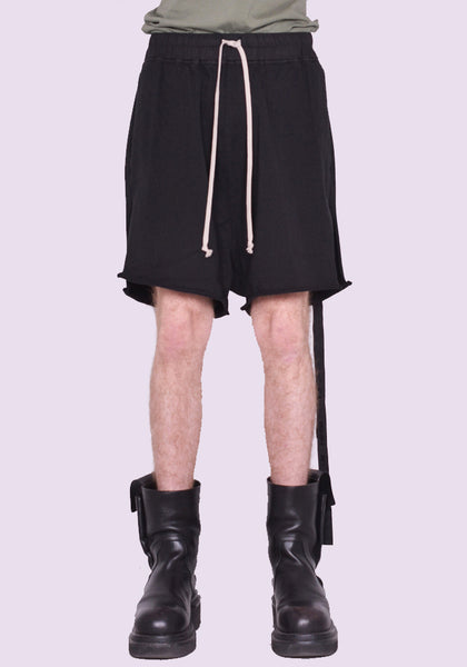 RICK OWENS DRKSHDW TRUCKER CUT OFFS SHORTS BLACK SS23 | DOSHABURI Online Shop　