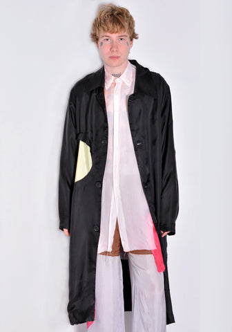 EDWARD CUMING S22-C01 CIRCLE WINDOW CUPRO OVERCOAT SS22 | DOSHABURI Online Shop