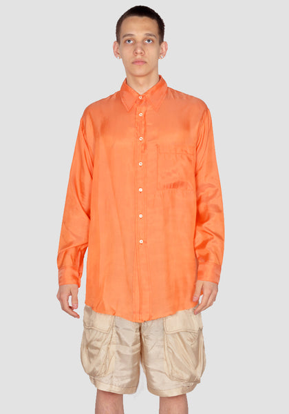 EDWARD CUMING SS23-S06 EASY POCKET SHIRT ORANGE SS23 | DOSHABURI Online Shop