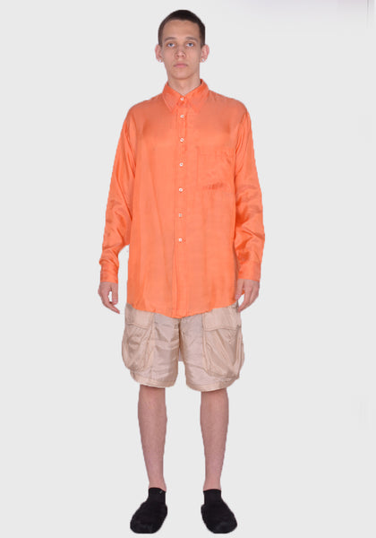 EDWARD CUMING SS23-S06 EASY POCKET SHIRT ORANGE SS23 | DOSHABURI Online Shop