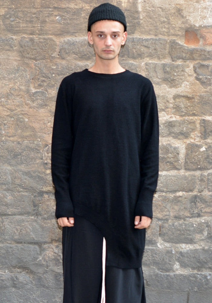 FIRST AID TO THE INJURED ASYMMETRIC LONG KNIT SWEATER-50%OFF Sale 