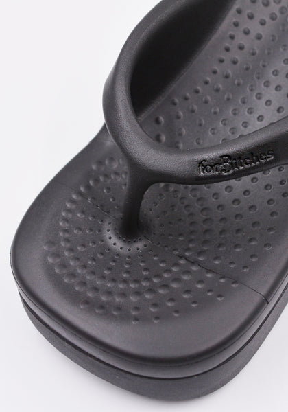 forBitches 22SFBSC001 FLIP FLOPS PEWEE SANDALS BLACK | DOSHABURI Online Shop
