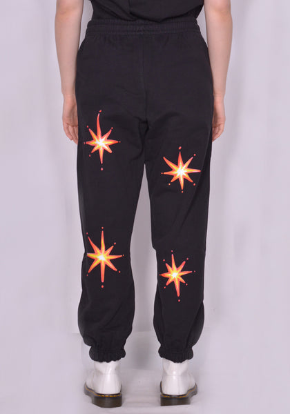 SKY HIGH FARM SHF03P032 UNISEX ALLY BO FIREWORK SWEATPANTS BLACK SS23 | DOSHABURI Online Shop