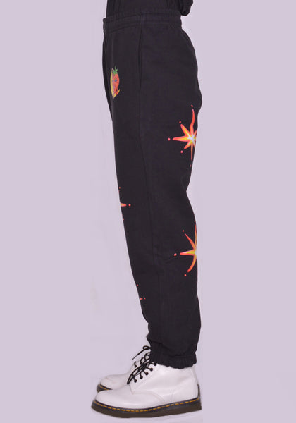 SKY HIGH FARM SHF03P032 UNISEX ALLY BO FIREWORK SWEATPANTS BLACK SS23 | DOSHABURI Online Shop