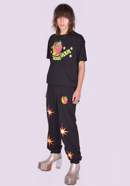 SKY HIGH FARM SHF03P032 UNISEX ALLY BO FIREWORK SWEATPANTS BLACK SS23 | DOSHABURI Online Shop