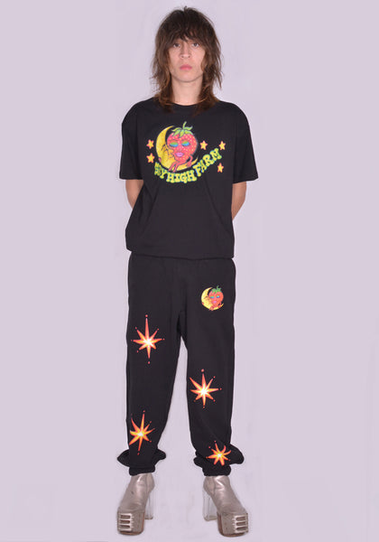 SKY HIGH FARM SHF03P032 UNISEX ALLY BO FIREWORK SWEATPANTS BLACK SS23 | DOSHABURI Online Shop