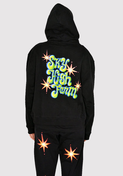 SKY HIGH FARM SHF03T032 ALLY BO FIREWORK AWEAT HOODIE BLACK SS23 | DOSHABURI Online Shop