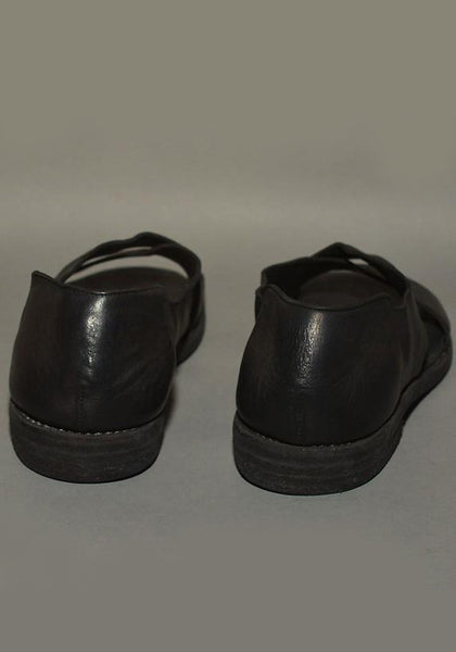 GUIDI MENS KANGAROO LEATHER CROSS SANDALS BLACK - DOSHABURI Shop
