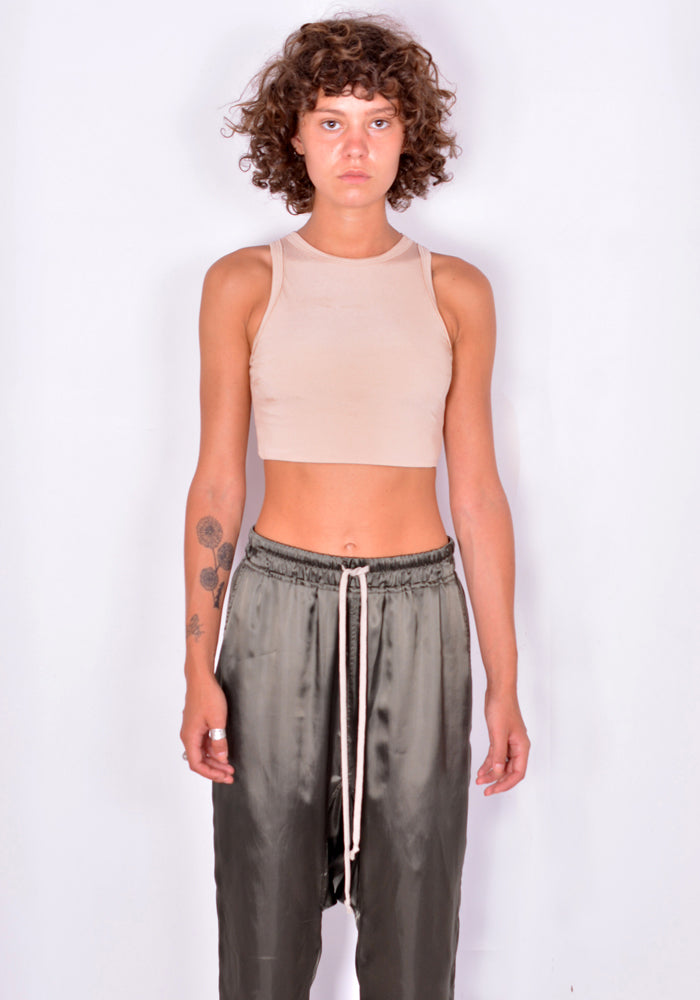 GUACAMOLE 20-1019-BEG CROPPED TANK TOP BEIGE | DOSHABURI Online Shop