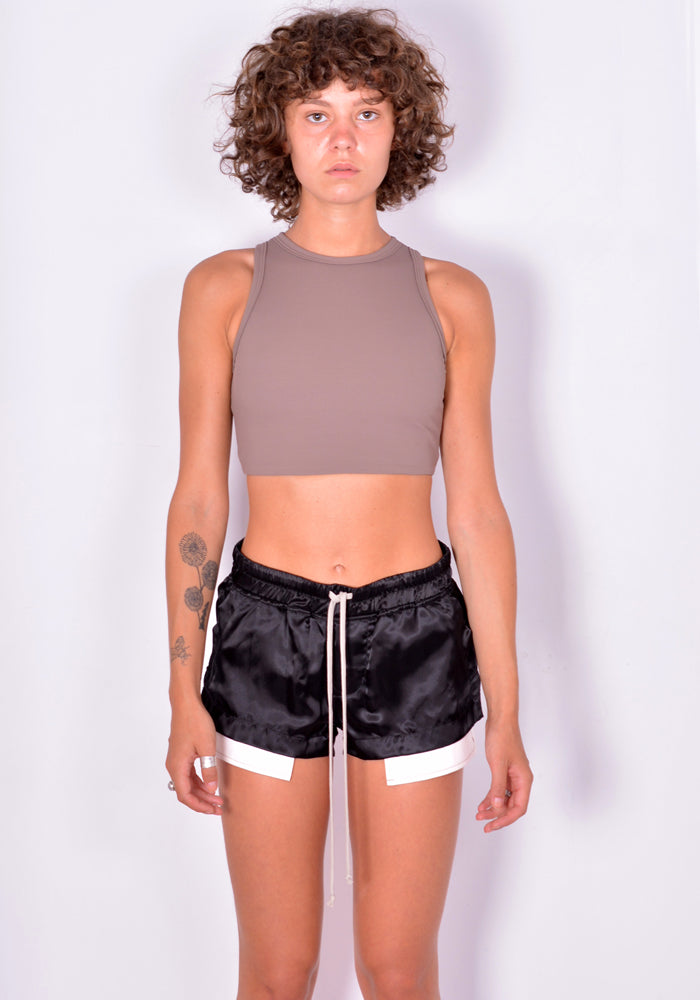 GUACAMOLE 20-1019-BRN CROPPED TANK TOP BROWN | DOSHABURI Online Shop