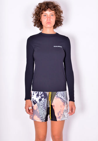 GUACAMOLE 20-1036-BLK RASH LONG SLEEVE TOP BLACK | DOSHABURI Online Shop