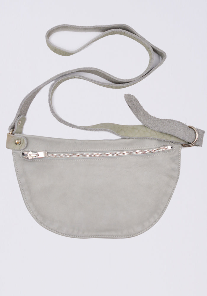 GUIDI Q100 SOFT HORSE FULL GRAIN LEATHER BELT BAG LIGHT GREY | DOSHABURI Online Shop