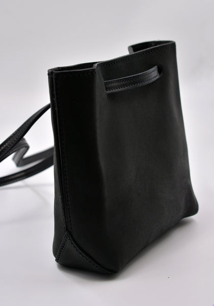 GUIDI GD07 GROPPONE FULL GRAIN LEATHER BAG BLACK | DOSHABURI Online Shop