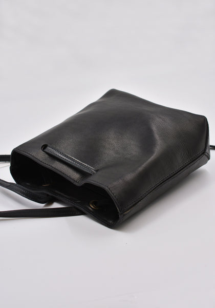 GUIDI GD08 GROPPONE FULL GRAIN LEATHER BAG BLACK | DOSHABURI Online Shop