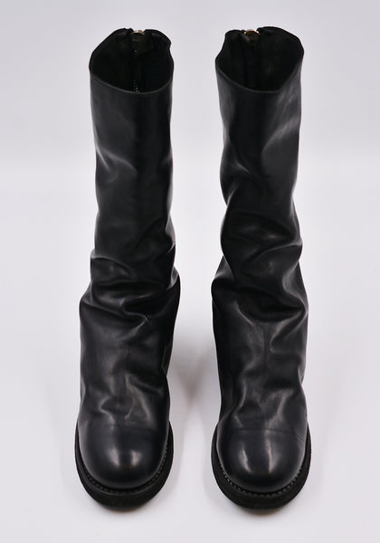 GUIDI 789Z SOFT HORSE FULL GRAIN LEATHER HIGH ZIP BOOTS BLACK | DOSHABURI Online Shop