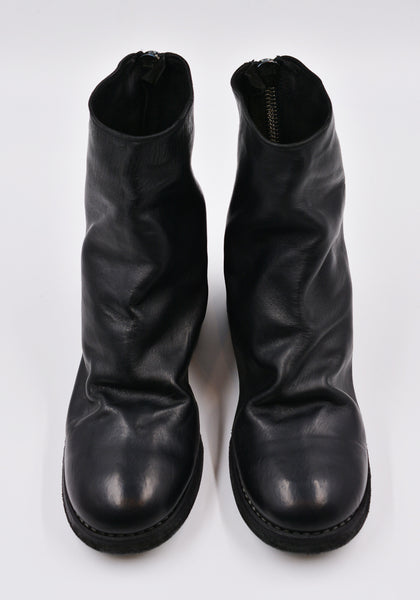 GUIDI 796Z SOFT HORSE FULL GRAIN LEATHER SHORT BOOTS BLACK | DOSHABURI Online Shop