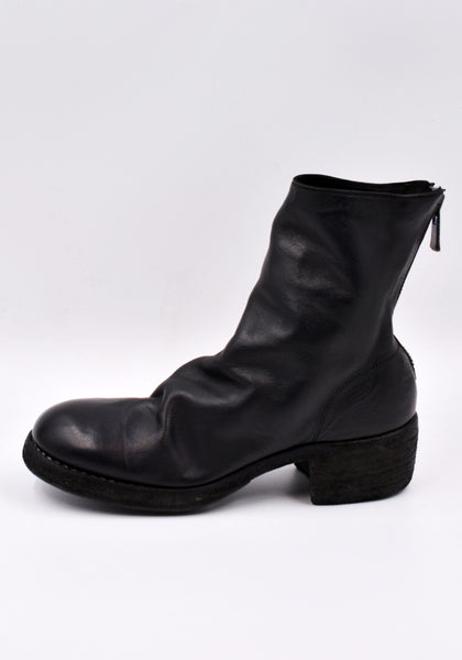 GUIDI 796Z SOFT HORSE FULL GRAIN LEATHER SHORT BOOTS BLACK | DOSHABURI Online Shop