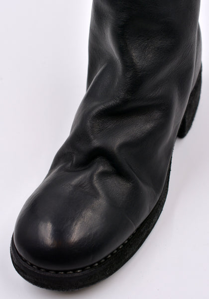 GUIDI 796Z SOFT HORSE FULL GRAIN LEATHER SHORT BOOTS BLACK | DOSHABURI Online Shop