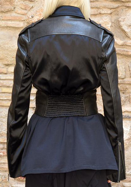 HAIDER ACKERMANN LEATHER JACKET MIZA BLACK | 50%OFF SALE | Doshaburi 