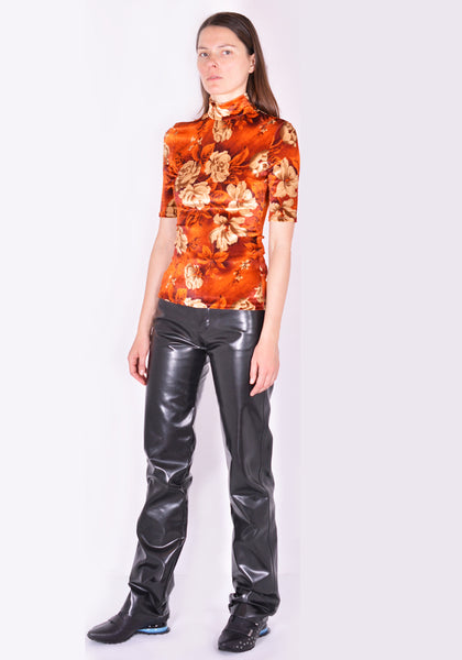 KWAIDAN EDITION AW21WT080W_PSV MOCK TOP CRIMSON FLOWERS FW21 | DOSHABURI Online Shop