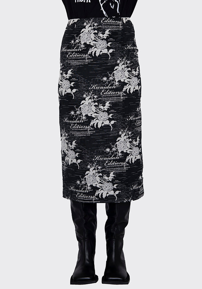 KWAIDAN EDITIONS AW22WS047W_JC JACQ PENCIL SKIRT VINTAGE WRITINGS FW22 | DOSHABU|RI Online Shop