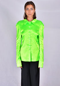 KWAIDAN EDITIONS AW20WT059W-PS TILTED SHIRT NEON GREEN 2020FW | DOSHABURI Online Shop