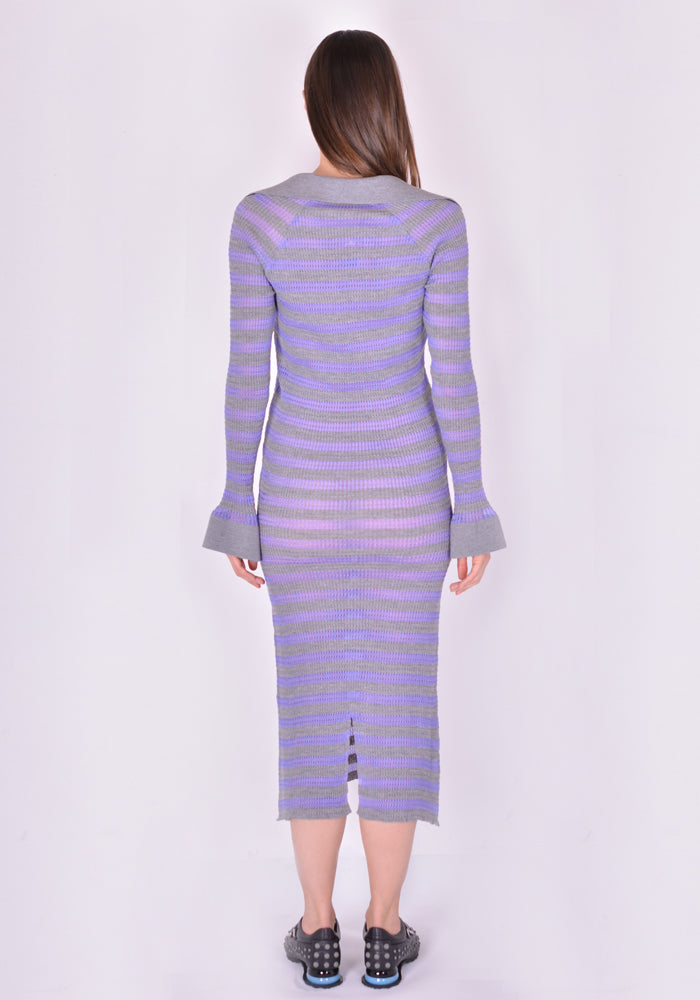 KIKO KOSTADINOV NINALEE KNIT DRESS AMETHYST STRIPE FW21 KIKO KOSTADINOV NINALEE KNIT DRESS AMETHYST STRIPE FW21