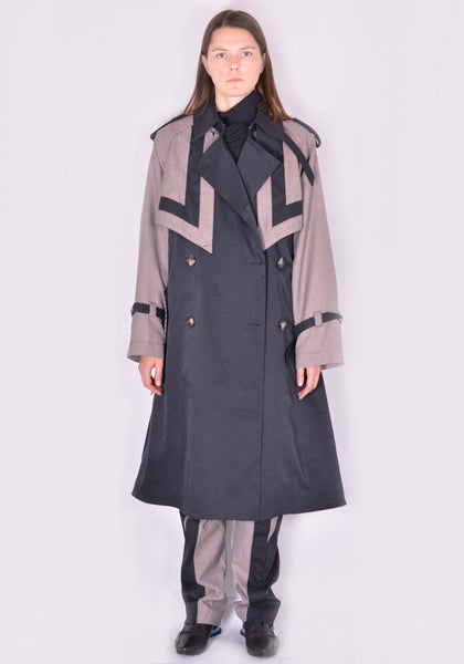 KIKO KOSTADINOV KKWAW21C01 GENEVIEVE TRENCH COAT CHECK/BLACK FW21 | DOSHABU|RI Online Shop
