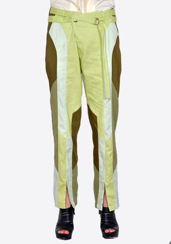 KIKO KOSTADINOV KKWSS22T02 DAINTREE PANELLED TROUSER TEA GREEN/MULTI SS22 | DOSHABURI Online Shop