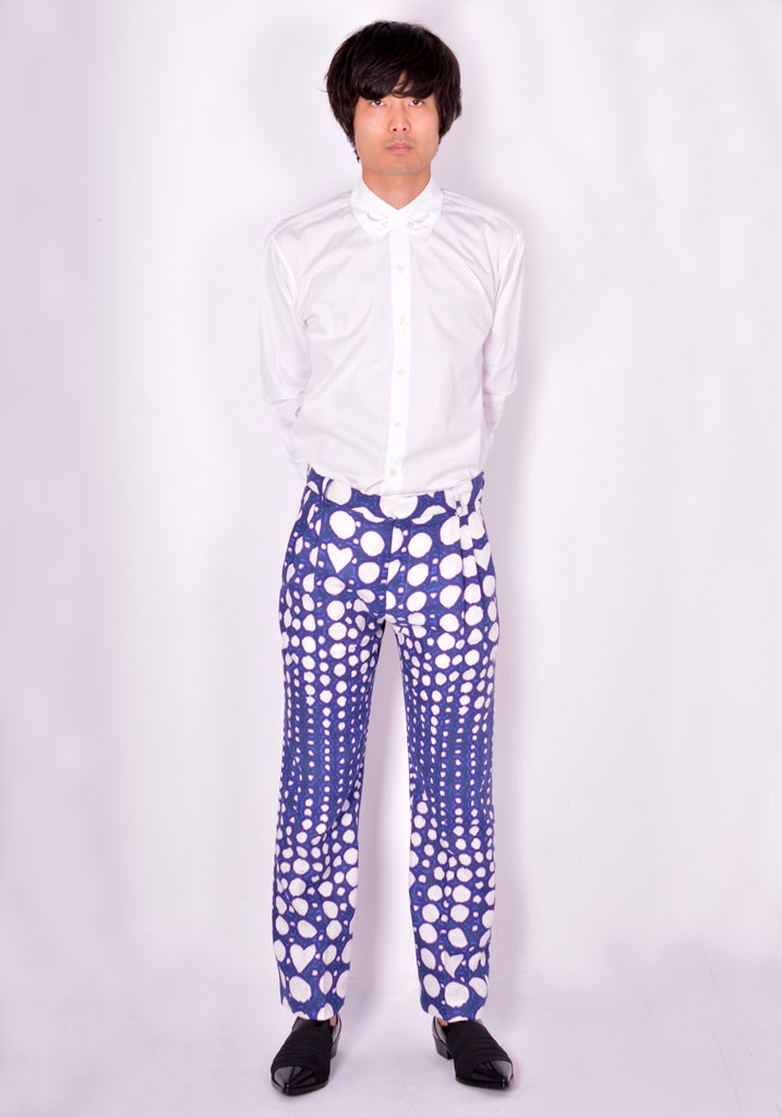 CHARLES JEFFREY LOVERBOY PIX POLKA TROUSER BLUE FW21 | DOSHABURI Shop