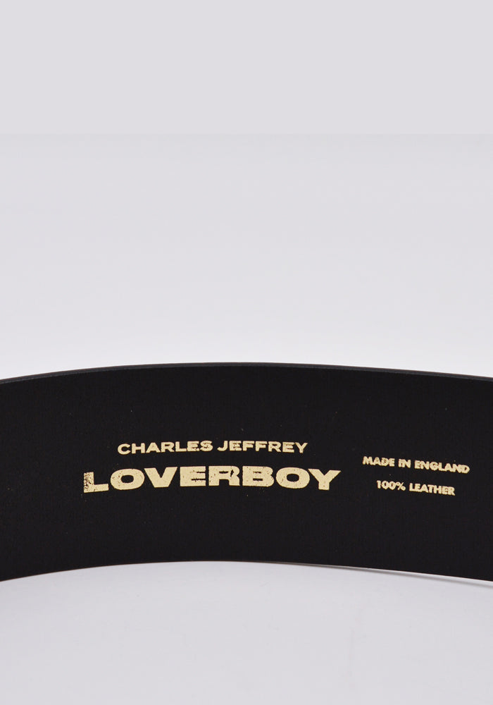 CHARLES JEFFREY LOVERBOY STUDDED WIDE BELT BLACK SS22 | l30%OFF 