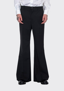 Transit virgin-wool palazzo trousers - Black