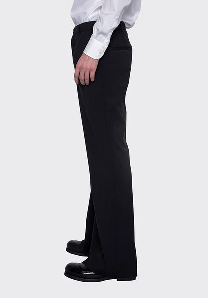 LU'U DAN MP009_LW 70'S LIGHT WOOL BELLBOTTOM TROUSERS BLACK FW22 | DOSHABURI Online Shop