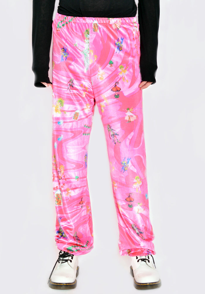 LIBERAL YOUTH MINISTRY LYM01P104 MENS VELVET PANTS PINK FAIRY