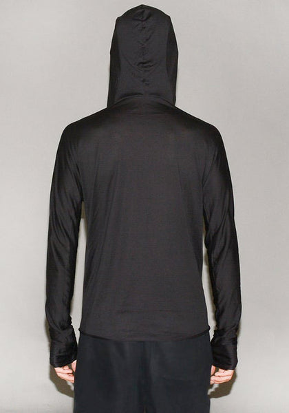 m.a+ by Maurizio Amadei HOODED LONG SLEEVE TEE BLACK-DOSHABURI Shop