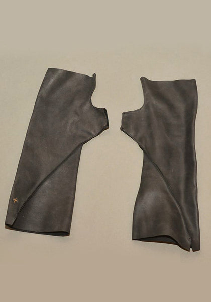 m.a+ by Maurizio Amadei FINGERLESS LEATHER GLOVES BLACK-DOSHABURI  Shop