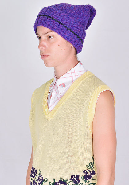 MARNI CLZC0047Q0 KNIT HAT PURPLE 2020FW | DOSHABURI Online Shop