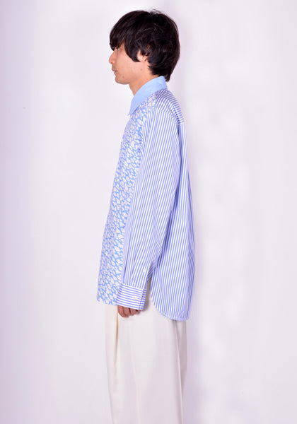 MARNI CUMU0212RR UTC024 Y4482 CLOUDS & STRIPE PRINT SHIRT BLUE/WHITE FW21 | DOSHABURI Online Shop