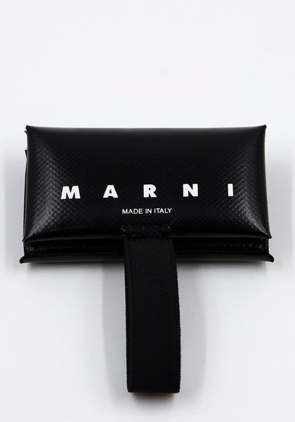 MARNI PFMI0007U2 P3572 01N99 TRI-FOLD WALLET BLACK FW22 | DOSHABURI Online Shop