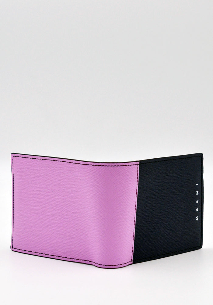 Marni Black Leather Bifold Wallet