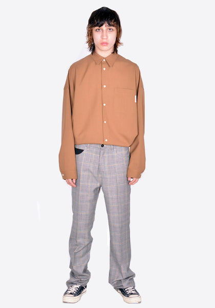 MARNI PUMU0191QU PRINCE OF WALES TAILORING WOOL TROUSERS FW22 | DOSHABURI Online Shop