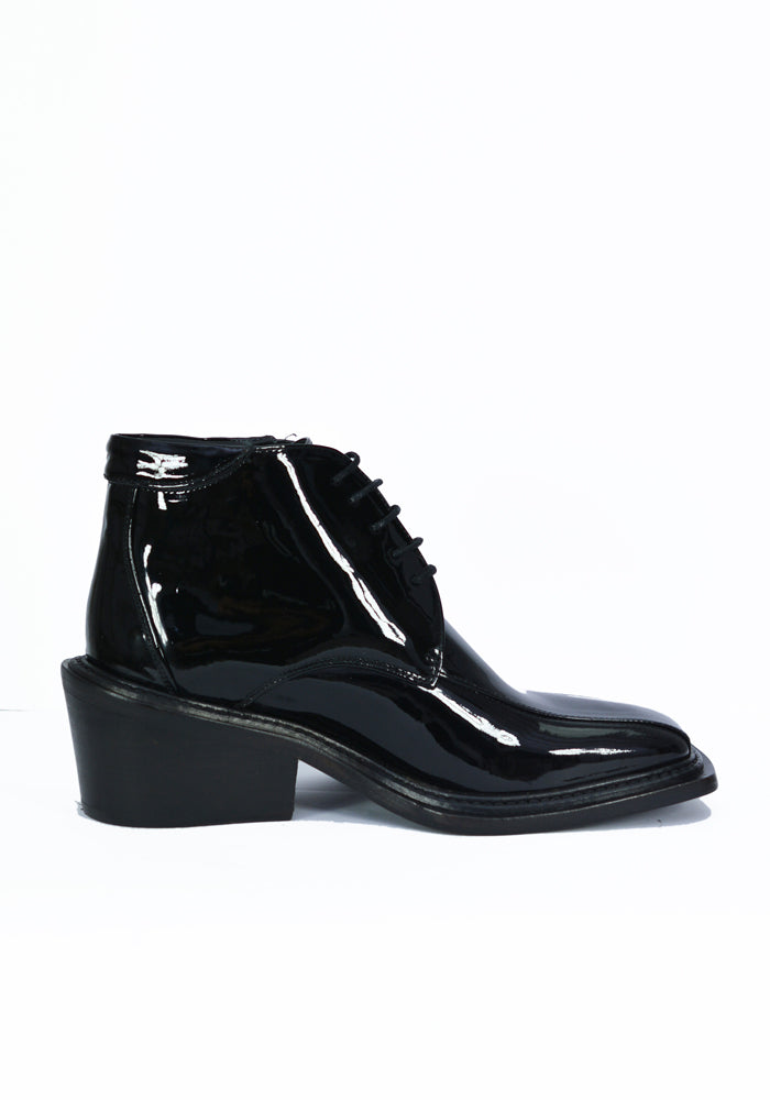 MARTINE ROSE WOMENS PATENT LEATHER ANKLE SHOES