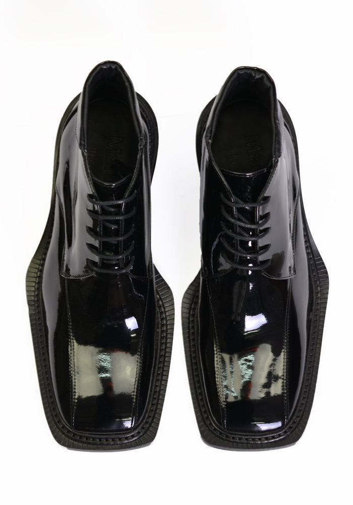 靴 Martine RoseDerby Shoes, Size 40, MARTINE ROSE WOMENS PATENT LEATHER ANKLE SHOES | 50%OFF SALE