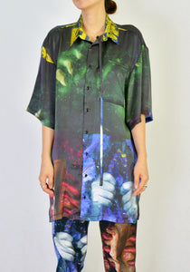 OTTOLINGER SH01L WOVEN OVERSIZED SHIRT LUCIE STAHL PRINT | DOSHABURI Online Shop