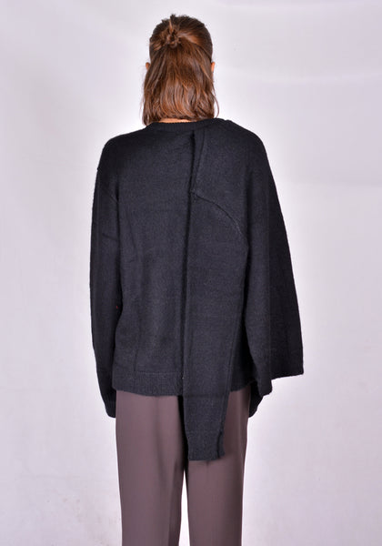 ROKH R3CA20 MH MOHAIR DOUBLE KNIT SWEATER BLACK 2020FW | DOSHABURI Online Shop