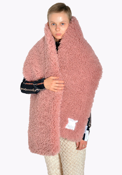 ROKH RA5CA02 JP FAUX FUR SCARF PINK FW22 | DOSHABURI Online Shop