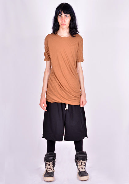 RICK OWENS RU02A5256 UC 24 DOUBLE LAYERED T-SHIRT HONEY 2021FW | DOSHABURI Online Shop