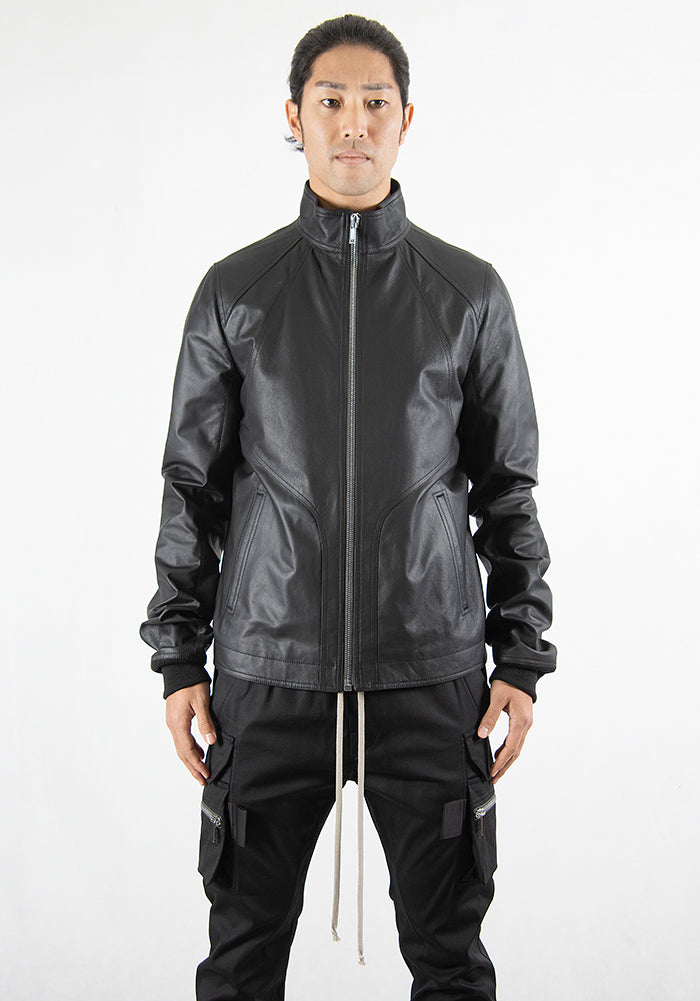 RICK OWENS RU21S6761 LP INTARSIA JACKET BLACK