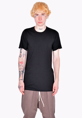 RICK OWENS RU02B2251 JA 09 BASIC T-SHIRT BLACK FW22 | DOSHABURI Online Shop