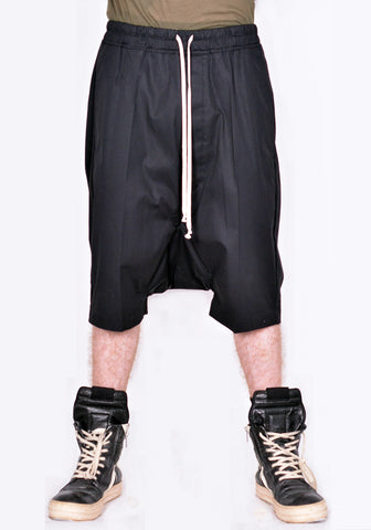 RICK OWENS RICK'S PODS SHORTS COTTON BLEND BLACK FW22 | DOSHABURI oneline shop